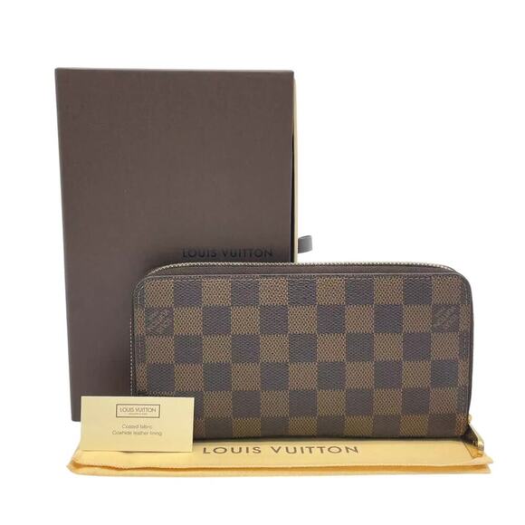 Louis Vuitton Vintage Damier Ebene Compact Sarah Wallet W/Box Zip Around - Picture 16 of 16